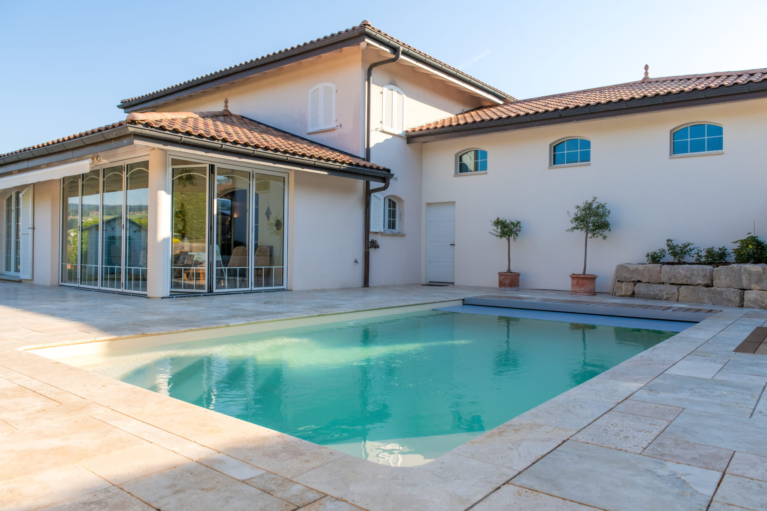 Piscine réalisée par Ô Design à Avenches